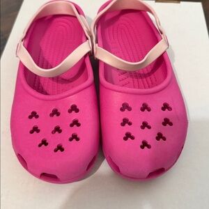 Crocs Disney Minnie Mouse Pink Women’s 9 Shayna Mary Jane Slip On Clogs